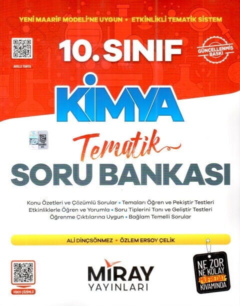 Miray Yayınları 10. Sınıf Kimya Maarif Model Tematik Soru Bankası