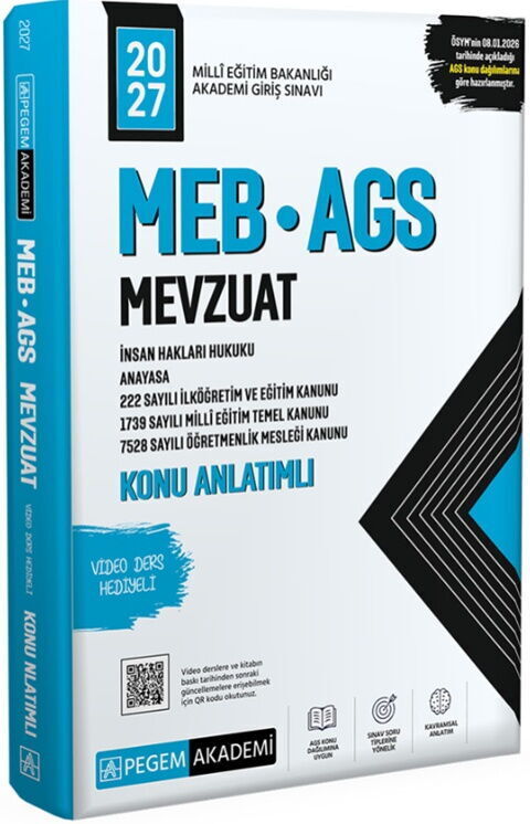 Pegem Yayınları 2027 MEB AGS Mevzuat Konu Anlatımlı