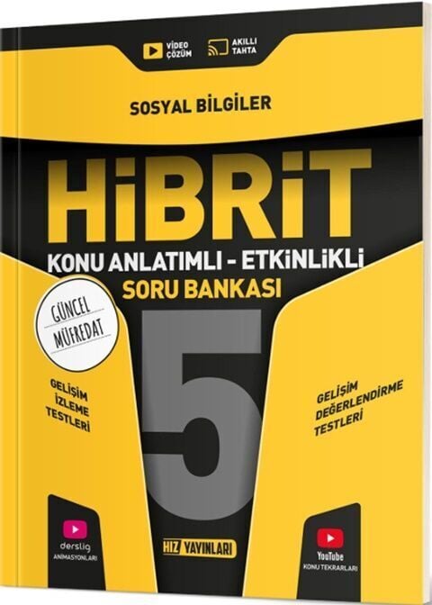 Hız Yayınları 5. Sınıf Sosyal Bilgiler HİBRİT Konu Anlatımlı Etkinlikli Soru Bankası