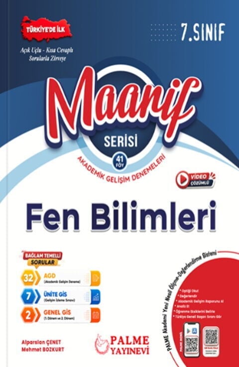 Palme Yayınları 7. Sınıf Fen Bilimleri Maarif Serisi Akademik Gelişim Denemeleri 41 Föy