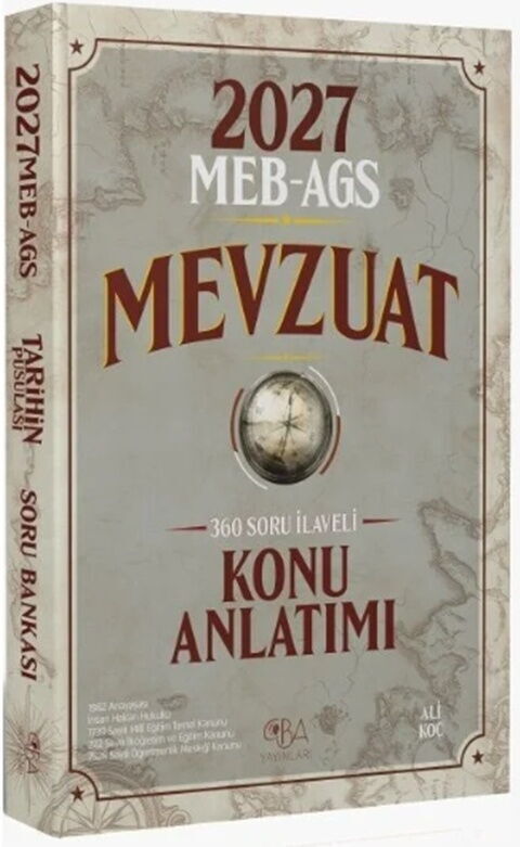 CBA Yayınları 2027 MEB AGS Mevzuat Konu Anlatımı