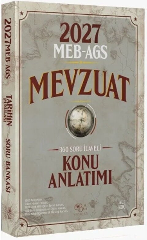 CBA Yayınları 2027 MEB AGS Mevzuat Konu Anlatımı