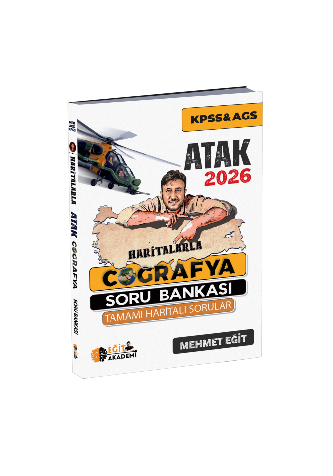 Eğit Akademi 2026 KPSS MEB-AGS Haritalarla Atak Coğrafya Soru Bankası - Mehmet Eğit
