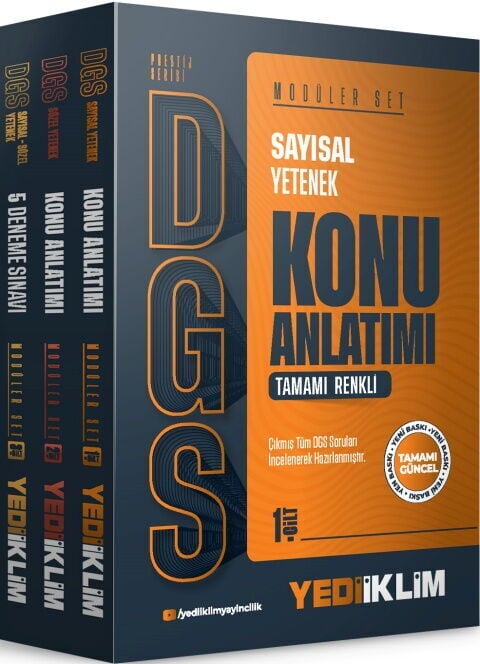 Yediiklim Yayınları DGS Sayısal Yetenek Prestij Serisi Konu Anlatımı Modüler Set