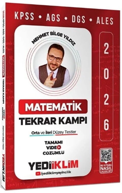 Yediiklim Yayınları 2026 KPSS AGS DGS ALES Matematik Tamamı Video Çözümlü Tekrar Kampı