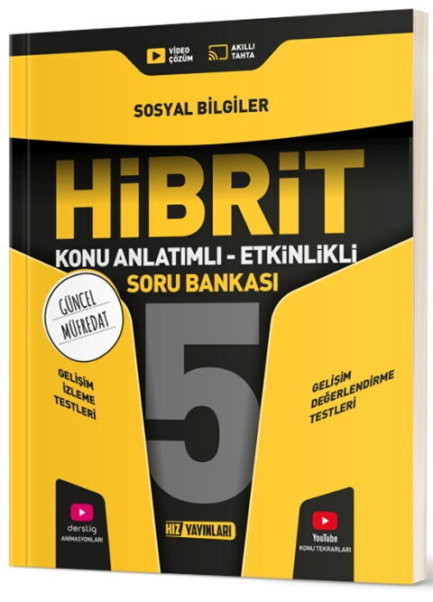 Hız Yayınları 5. Sınıf Sosyal Bilgiler HİBRİT Konu Anlatımlı Etkinlikli Soru Bankası