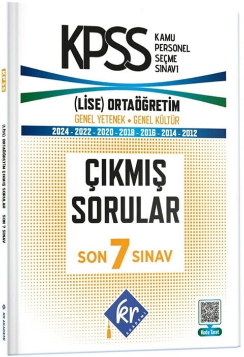 KR Akademi KPSS Lise Ortaöğretim Çıkmış Sorular Son 7 Sınav