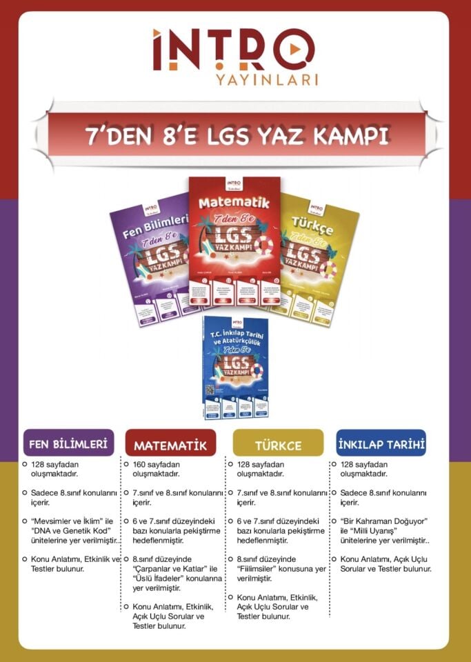 LGS Yaz Kampı 7’den 8’e FULL SET