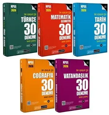 Pegem 2026 KPSS Genel Yetenek Genel Kültür 180 Deneme 5'li Set Pegem Akademi Yayınları