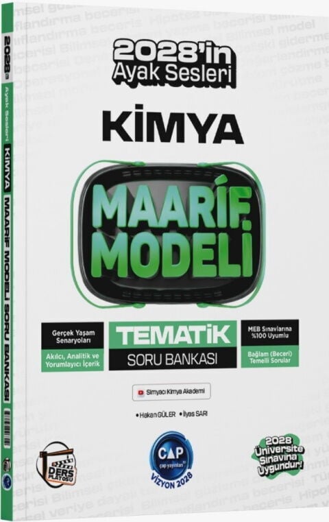 Çap Yayınları Üniversiteye Hazırlık Kimya Ders Platosu Maarif Modeli Tematik Soru Bankası