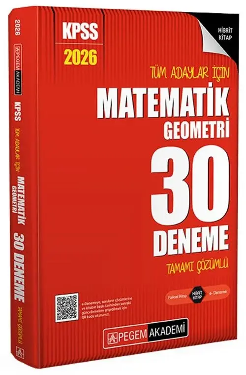 2026 KPSS Matematik 30 Deneme Çözümlü Pegem Akademi Yayınları