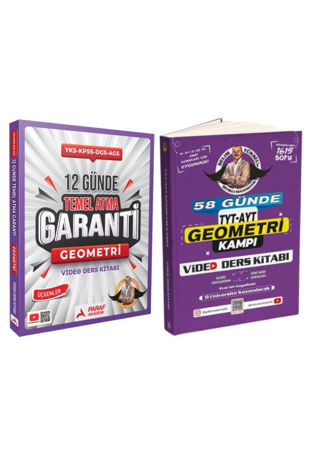 2li GEO Set 12 Günde Temel Atma Garanti - 58 Günde TYT AYT Geometri Video Ders Kitabı