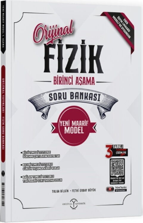 Orijinal Yayınları TYT Fizik Maarif Birinci Aşama Soru Bankası