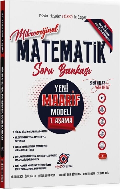 Orijinal Mikro TYT Matematik Maarif Modeli 1. Aşama Soru Bankası