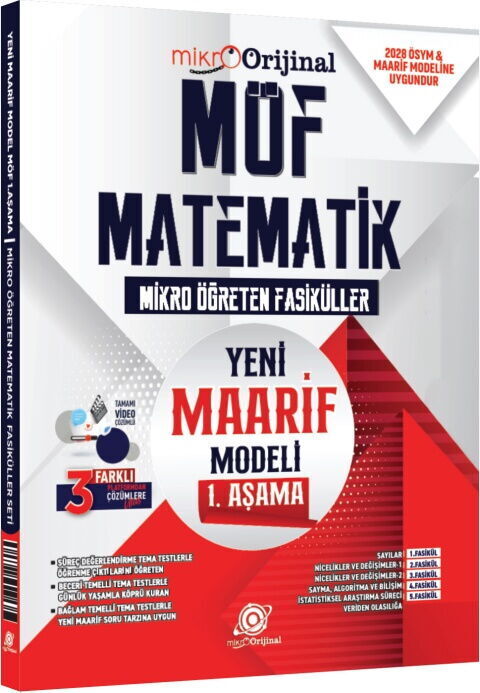 Orijinal Yayınları TYT Matematik MÖF Maarif Model 1. Aşama