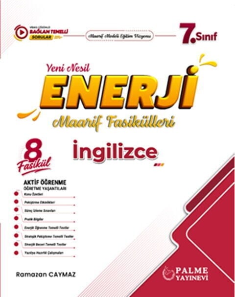 Palme Yayınları 7. Sınıf İngilizce Enerji Yeni Nesil Maarif Fasikülleri