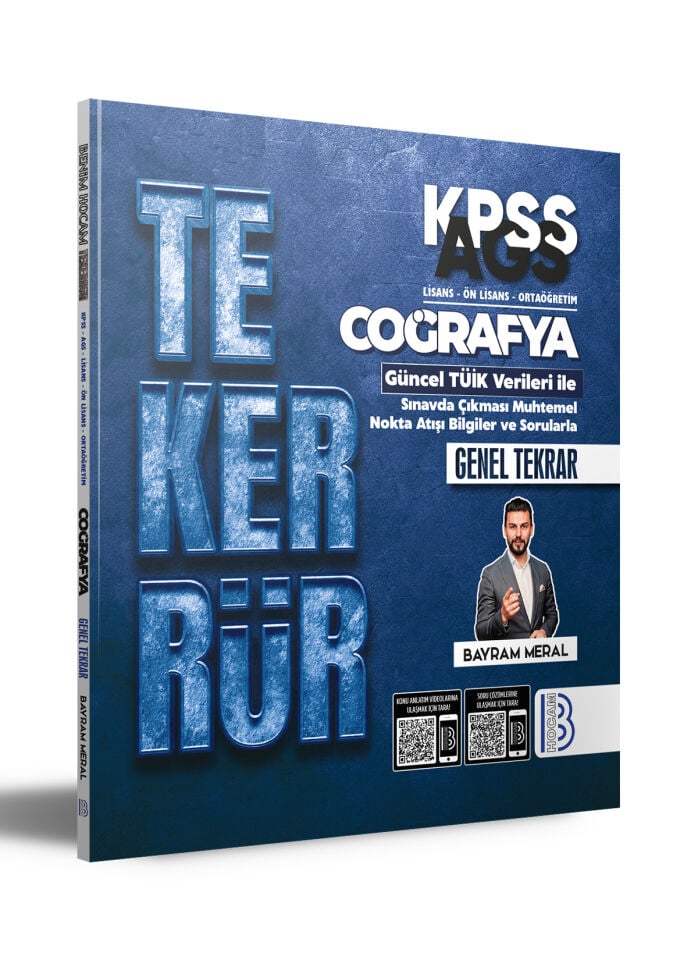 TEKERRÜR KPSS AGS Coğrafya Genel Tekrar Benim Hocam Yayınları