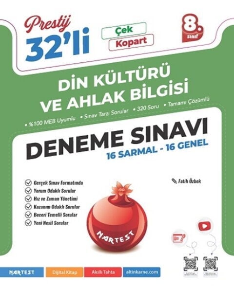 Nartest Yayınları 8. Sınıf Din Kültürü Ve Ahlak Bilgisi Prestij 32 Deneme