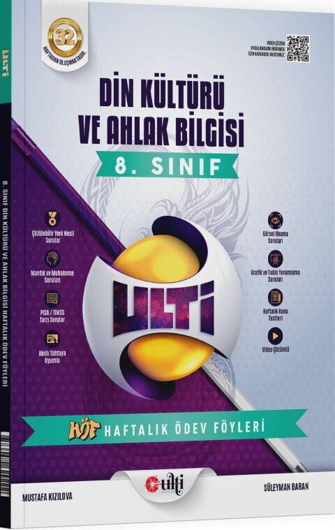 Ulti Yayınları 8. Sınıf LGS Din Kültürü ve Ahlak Bilgisi Haftalık Ödev Föyleri