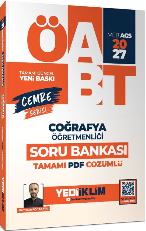Yediiklim 2027 MEB AGS ÖABT Cemre Serisi Coğrafya Öğretmenliği Tamamı Çözümlü Soru Bankası