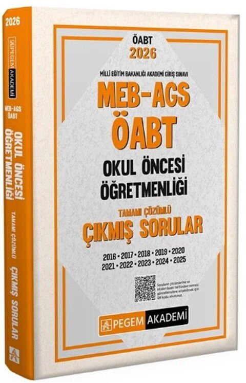 Pegem Akademi 2026 ÖABT MEB AGS Okul Öncesi Öğretmenliği Çıkmış Sorular