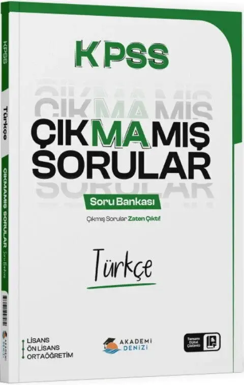 Akademi Denizi KPSS Türkçe Çıkmamış Sorular Soru Bankası Çözümlü Akademi Denizi