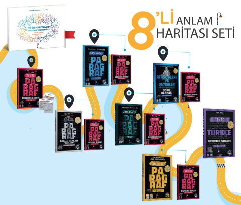 Edebiyat Sokağı 8 li Anlam Haritası Seti