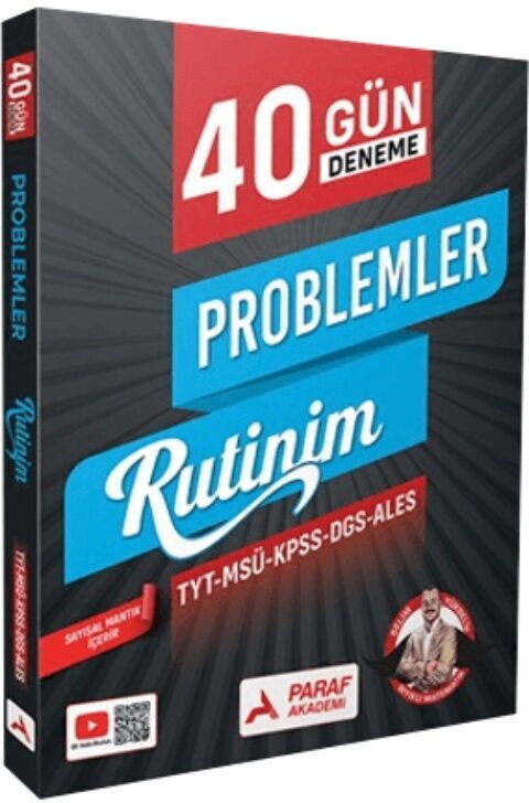 Paraf Yayınları TYT MSÜ KPSS DGS ALES Problemler 40 Günde Deneme Rutinim