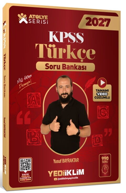 Yediiklim Yayınları 2027 KPSS Atölye Serisi Genel Yetenek Türkçe Tamamı Video Çözümlü Soru Bankası