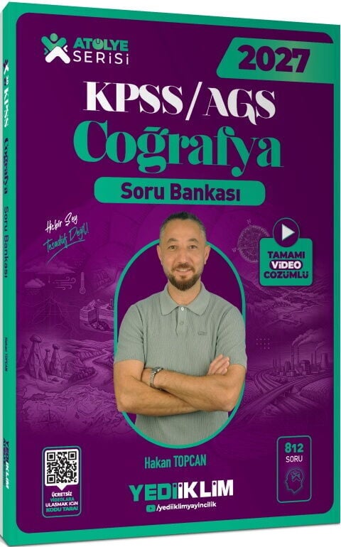 Yediiklim 2027 KPSS AGS Coğrafya Atölye Serisi Genel Kültür Tamamı Video Çözümlü Soru Bankası
