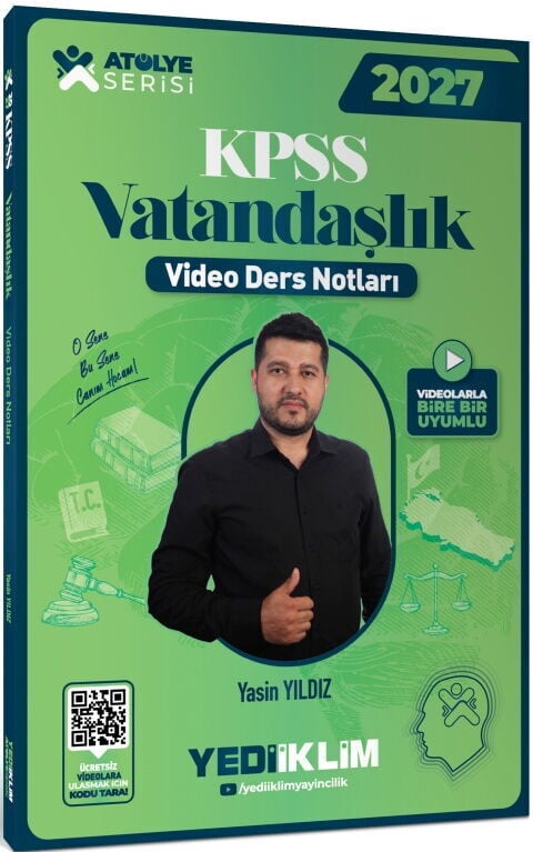 Yediiklim Yayınları 2027 KPSS Vatandaşlık Atölye Serisi Genel Kültür Video Ders Notları