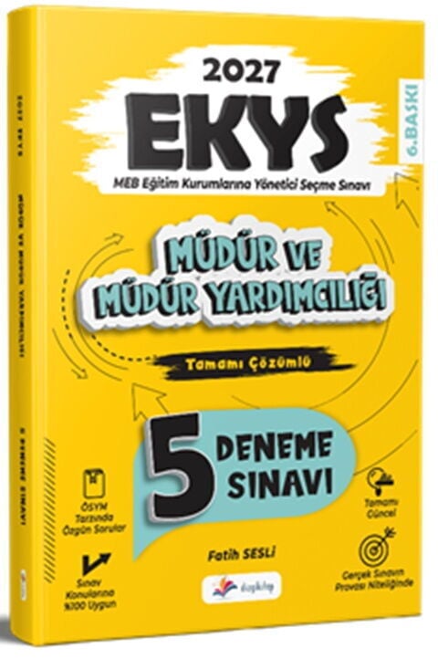 Dizgi Kitap 2027 MEB EKYS Müdür ve Müdür Yardımcılığı Tamamı Çözümlü 5 li Deneme