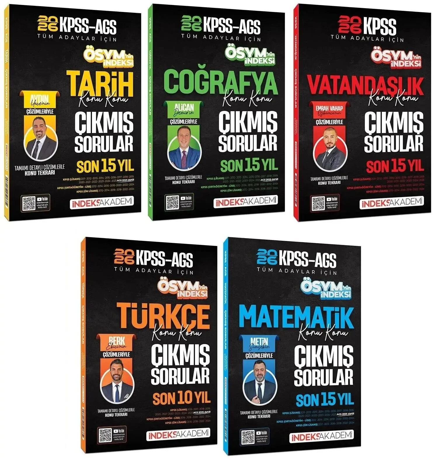 İndeks Akademi 2026 KPSS Genel Yetenek Genel Kültür ÖSYM nin İndeksi Çıkmış Sorular 5 li Set İndeks Akademi Yayıncılık