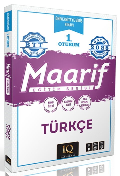 IQ Yayınları 2028 TYT Türkçe Maarif Eğitim Serisi 1. Oturum