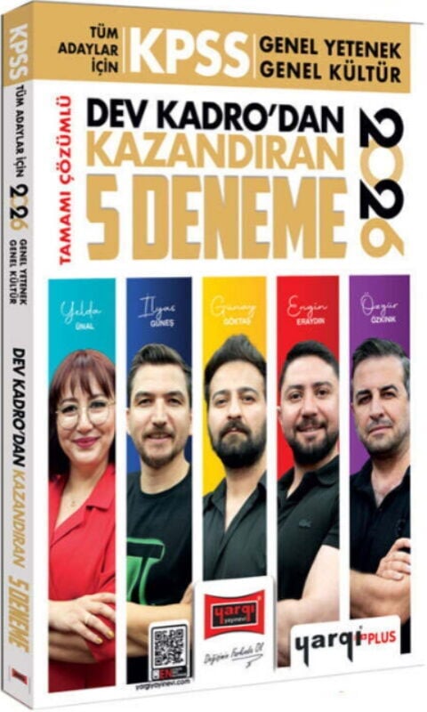 Yargı Yayınları 2026 KPSS Tüm Adaylar İçin Tamamı Çözümlü Dev Kadrodan Kazandıran 5 Deneme