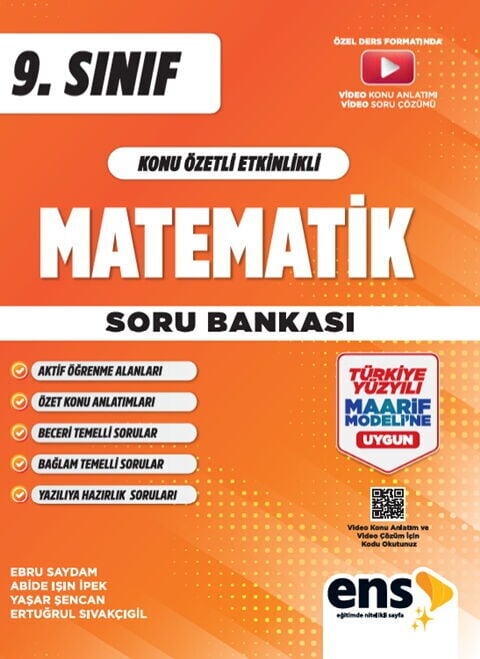 ENS Yayıncılık 9. Sınıf Matematik Konu Özetli Etkinlikli Soru Bankası