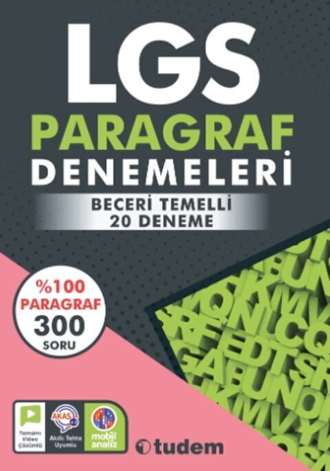 Tudem Yayınları 8. Sınıf LGS Paragraf Denemeleri