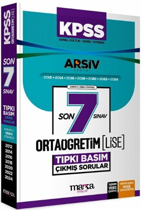 Marka Yayınları 2027 KPSS Lise Ortaöğretim Çıkmış Sorular Tıpkı Basım Son 7 Sınav
