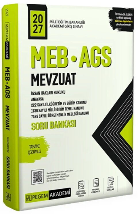 Pegem 2027 MEB AGS Mevzuat Soru Bankası