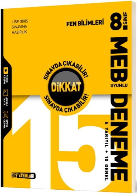 Hız Yayınları 8. Sınıf Fen Bilimleri 15 Deneme