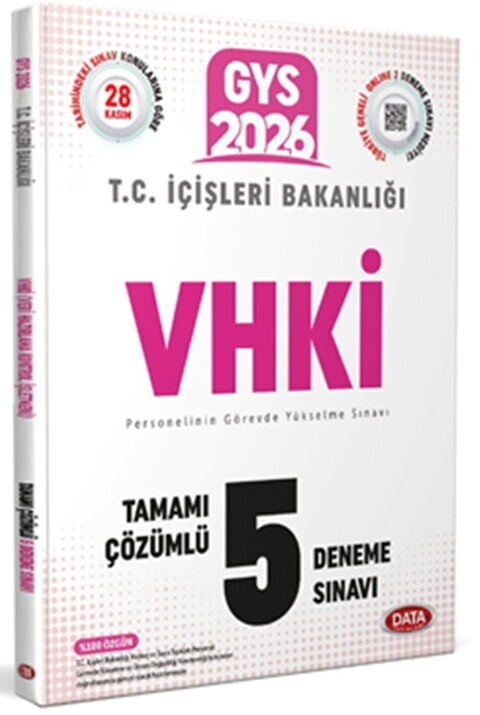 Data Yayınları 2026 T.C. İçişleri Bakanlığı VHKİ GYS Çözümlü 5 Deneme Sınavı
