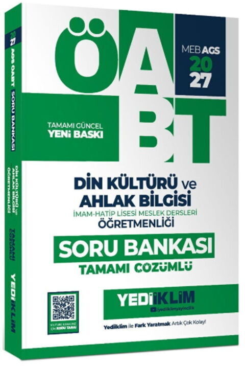 Yediiklim 2027 ÖABT MEB AGS Din Kültürü ve Ahlak Bilgisi Öğretmenliği Soru Bankası