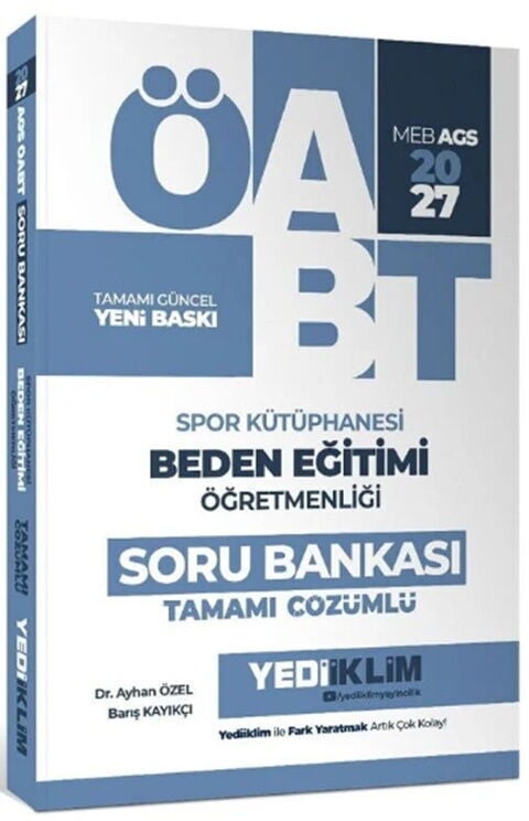 Yediiklim 2027 ÖABT MEB AGS Beden Eğitimi Öğretmenliği Spor Kütüphanesi Soru Bankası