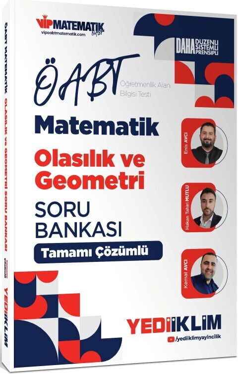 Yediiklim Yayınları 2027 ÖABT Matematik Öğretmenliği Olasılık ve Geometri Tamamı Çözümlü Soru Bankası
