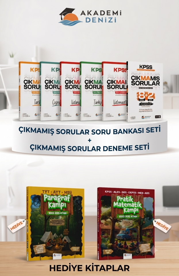 Çıkmamış Sorular Soru Bankası Seti + Çıkmamış Sorular 8+2 Deneme ( paragraf ve matematik kampı hediyeli )