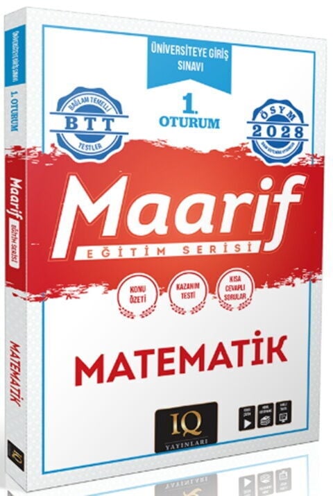 IQ Yayınları 2028 TYT Matematik Maarif Eğitim Serisi 1. Oturum