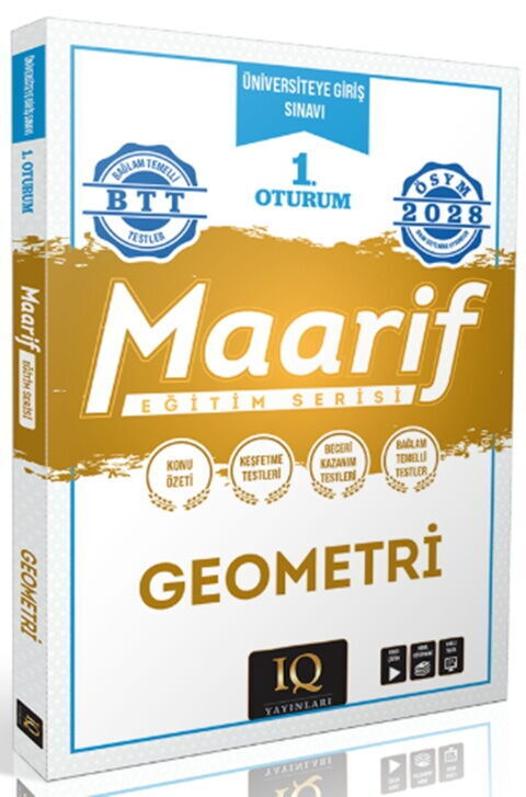 IQ Yayınları 2028 TYT Geometri Maarif Eğitim Serisi 1. Oturum