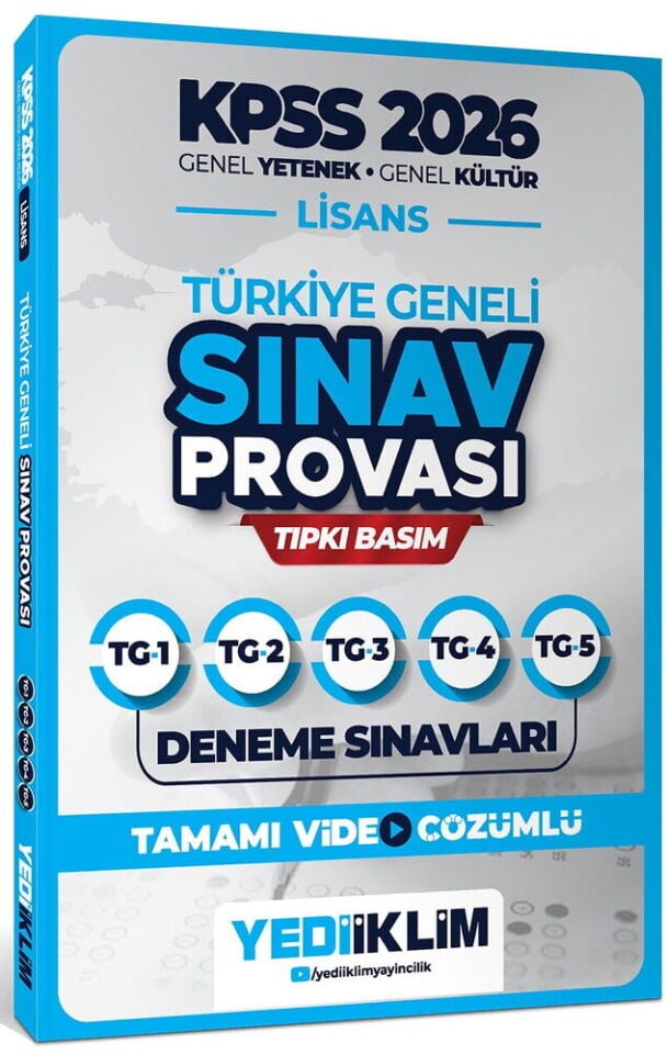 Yediiklim 2026 KPSS Lisans GY-GK Türkiye Geneli Sınav Provası Tıpkı Basım Deneme Sınavları Tamamı Video Çözümlü