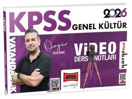 Yargı 2026 KPSS Vatandaşlık Video Ders Notları - Özgür Özkınık Yargı Yayınları