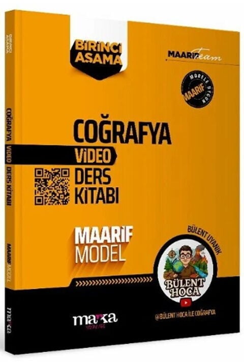 Marka Yayınları TYT AYT Bülent Hoca ile Coğrafya Maarif Model Video Ders Kitabı 1. Aşama
